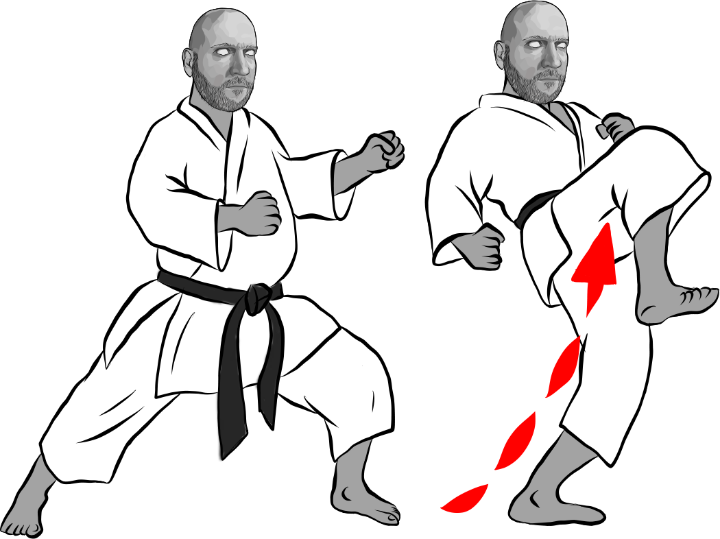 Hiza geri (Knee cap kick)